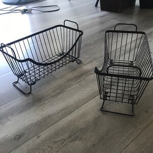 Black Wire Storage Baskets